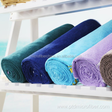 Colorful microfiber plush hot terry yoga towel